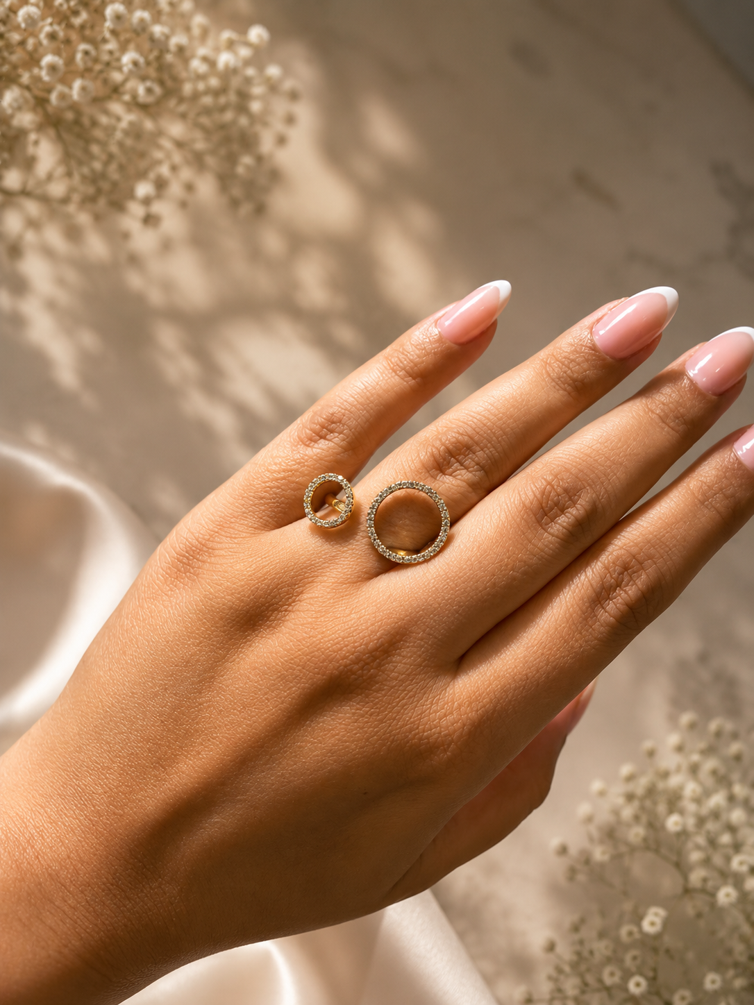 Celestial Dual Circle Adjustable Ring