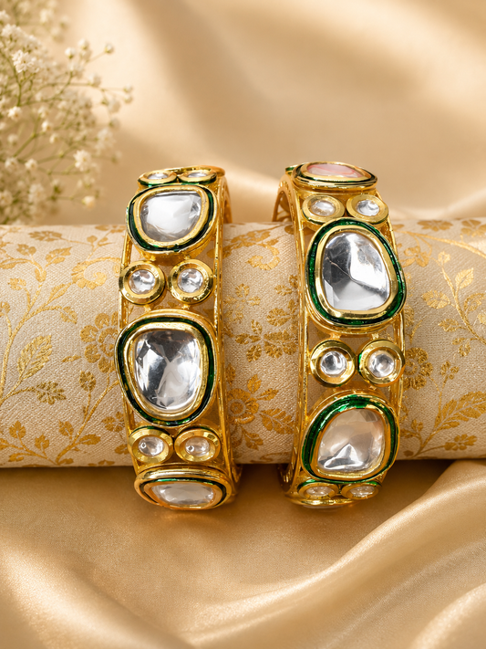 Gold-plated metal alloy bangles
