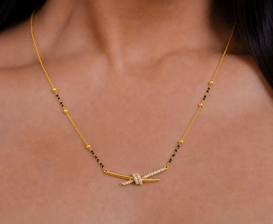 Elegant CZ Mangalsutra Pendant Necklace