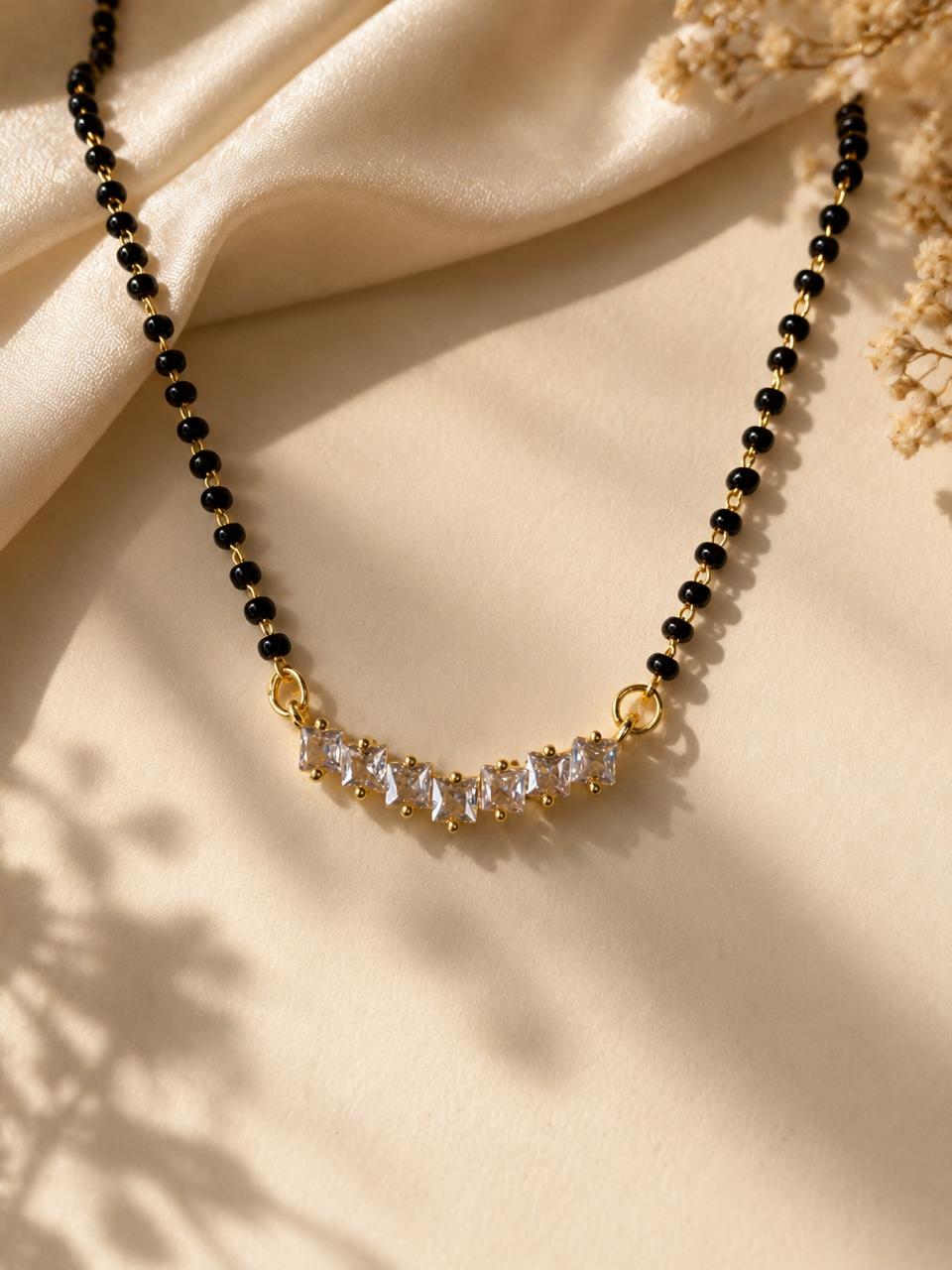 Classic CZ Bar Mangalsutra Necklace